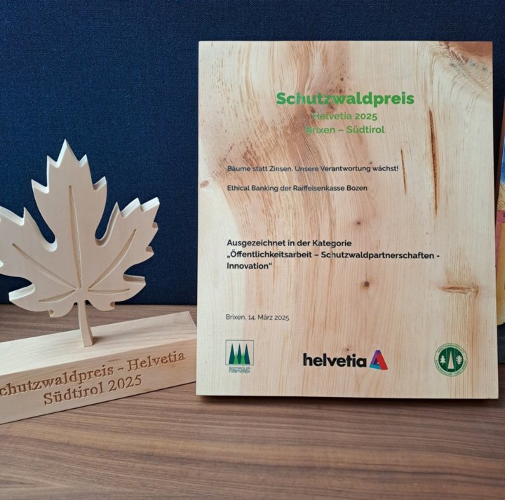 Auszeichnung für Bäume statt Zinsen Auszeichnung für Bäume statt Zinsen