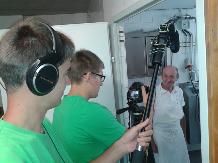 Das Kamerateam beim Interview