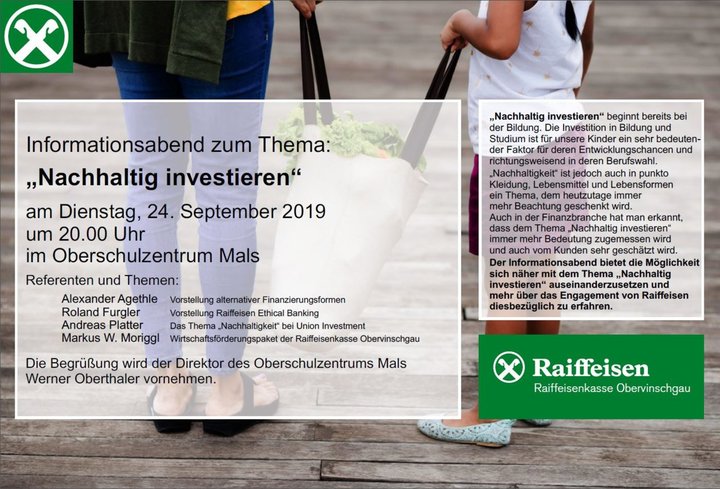 Ethical Banking Vortrag 24.9 in Mals Ethical Banking Vortrag 24.9 in Mals