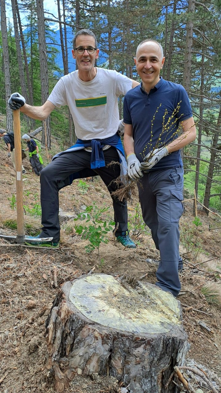 Roland (EB) und Georg (Forstinspektorat Schlanders)